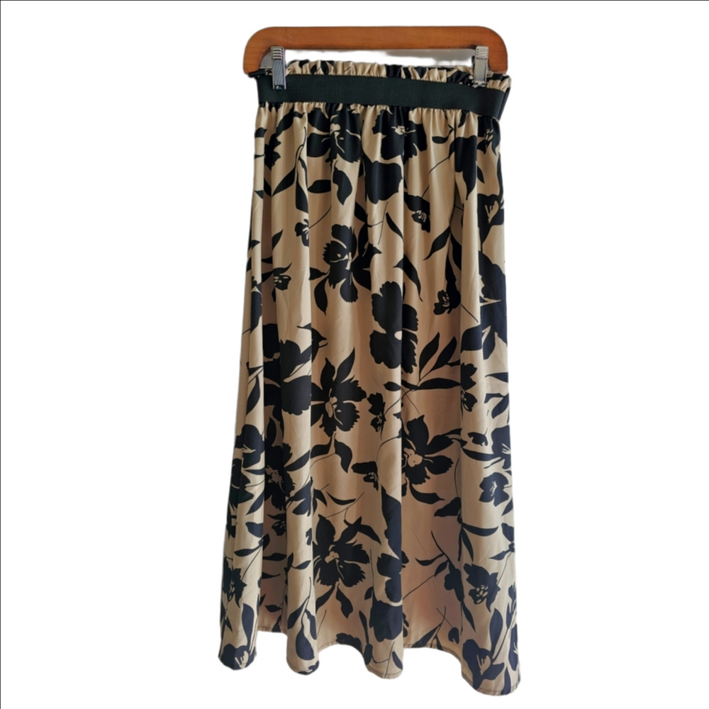 Floral Lightweight Beige Skirt